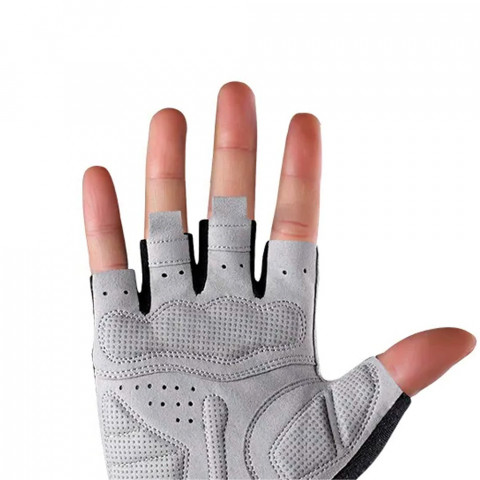 
Dviratininko pirštinės be pirštų, greito atsegimo, S dydžio, pilkos
