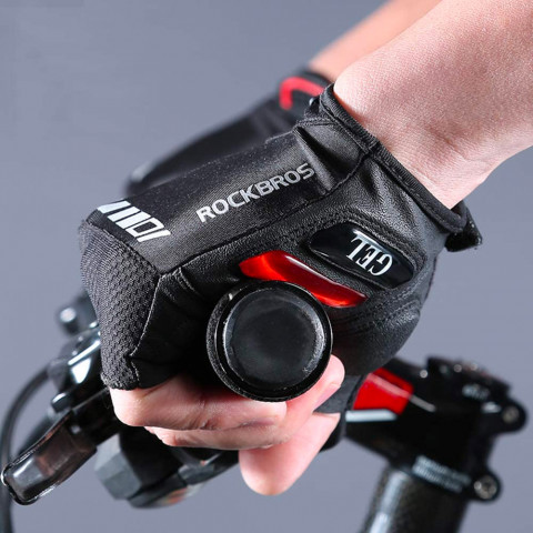 
Dviratininko pirštinės su gelio įdėklais, L dydžio, juodos
