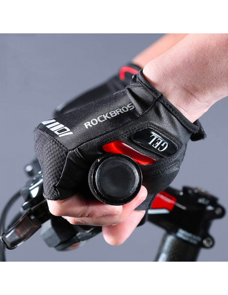 
Dviratininko pirštinės su gelio įdėklais, L dydžio, juodos
