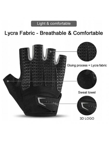 
Dviratininko pirštinės su gelio įdėklais, S dydžio, pilkos
