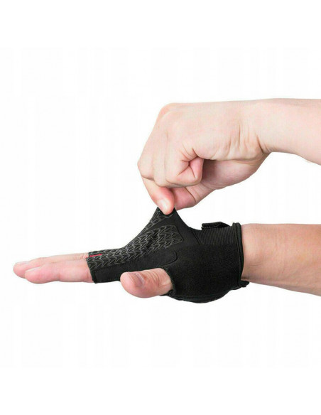 
Dviratininko pirštinės su gelio įdėklais, S dydžio, pilkos
