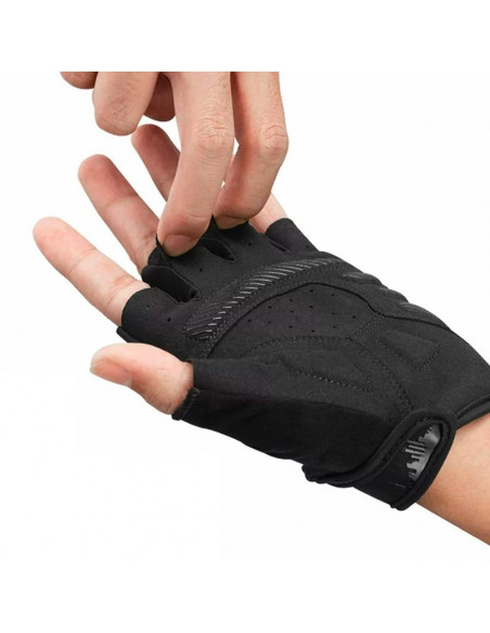 
Neslystančios dviračių pirštinės be pirštų, juodos, L dydžio
