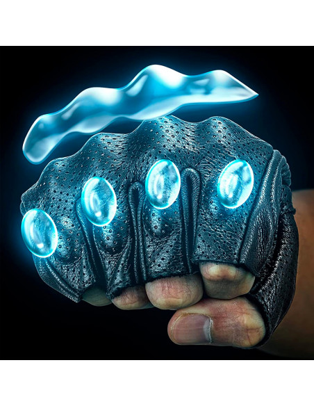 
Motociklininko pirštinės be pirštų su krumplių apsauga, M dydis, juodos
