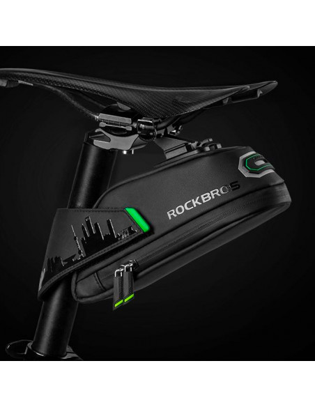 
Dviračio krepšys telefonui ir įrankiams po balneliu su greito atsegimo funkcija, juodas
