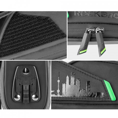 
Dviračio krepšys telefonui ir įrankiams po balneliu su greito atsegimo funkcija, juodas
