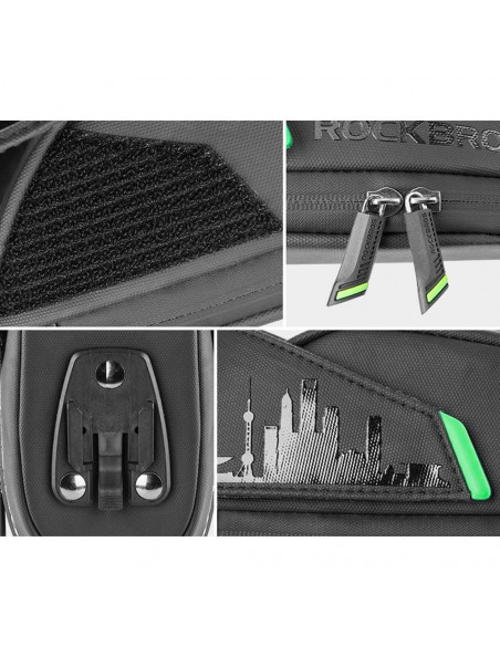 
Dviračio krepšys telefonui ir įrankiams po balneliu su greito atsegimo funkcija, juodas
