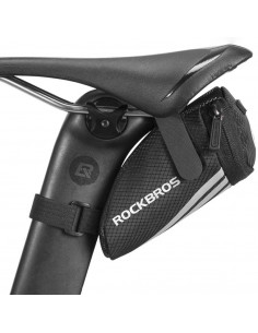 
Mažas 0,2 l dviračio krepšys smulkiems daiktams ir įrankiams po balneliu, juodas
