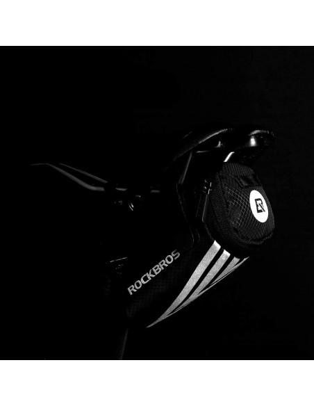 
Mažas 0,2 l dviračio krepšys smulkiems daiktams ir įrankiams po balneliu, juodas
