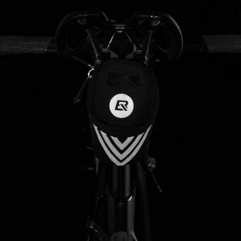 
Mažas 0,2 l dviračio krepšys smulkiems daiktams ir įrankiams po balneliu, juodas
