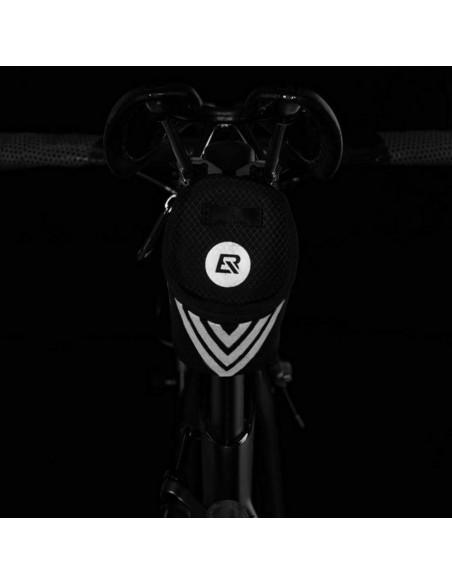 
Mažas 0,2 l dviračio krepšys smulkiems daiktams ir įrankiams po balneliu, juodas
