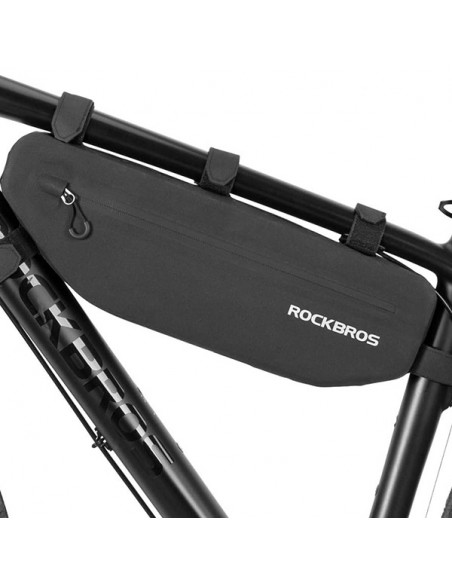 
Vandeniui atsparus dviračio krepšys su lipdukais, 3 l, juodas
