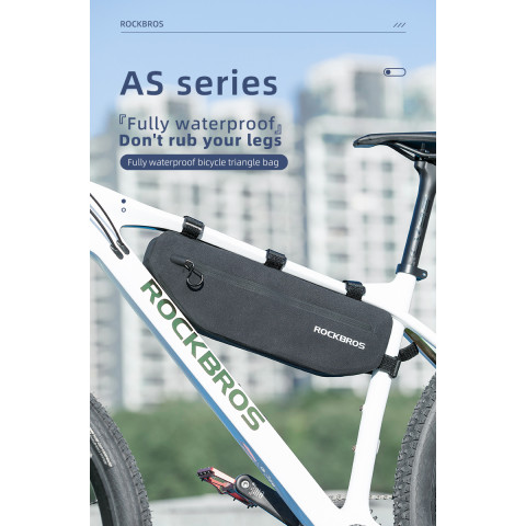 
Vandeniui atsparus dviračio krepšys su lipdukais, 3 l, juodas
