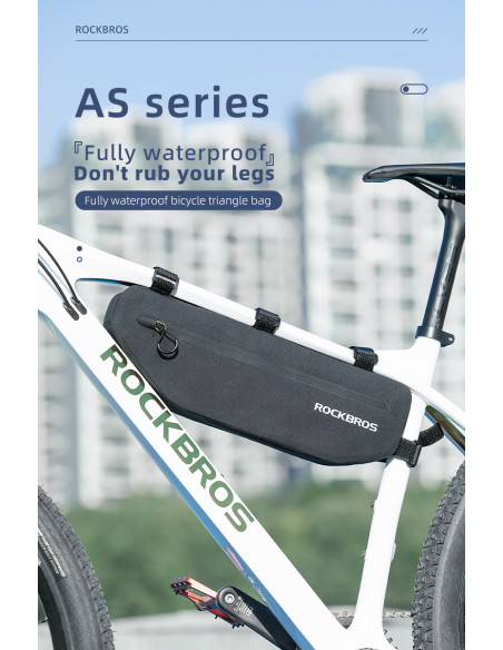 
Vandeniui atsparus dviračio krepšys su lipdukais, 3 l, juodas
