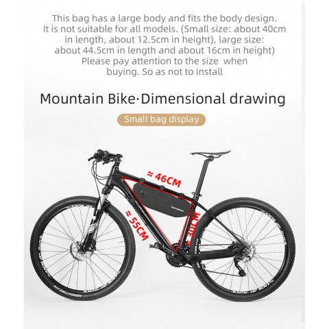 
Vandeniui atsparus dviračio krepšys su lipdukais, 3 l, juodas
