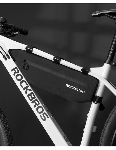 
Vandeniui atsparus dviračio krepšys su lipdukais, 3 l, juodas
