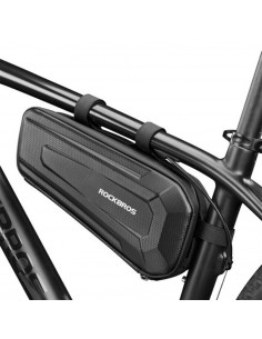 
Kietas, vandeniui atsparus, ant rėmo tvirtinamas dviračio krepšys 1,5 l, juodas
