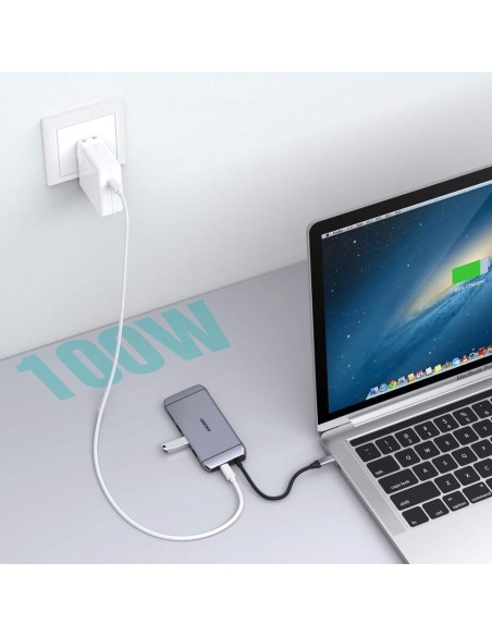 Daugiafunkcis USB HUB SD ir TF kortelių skaitytuvas HDMI 4K VGA Full HD RJ45 9in1 pilka Daugiafunkcis USB HUB SD ir TF kortelių skaitytuvas HDMI 4K VGA Full HD RJ45 9in1 pilka