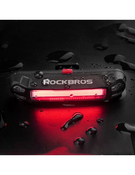 
Galinis dviračio žibintas po balneliu, raudonas, atsparus vandeniui, USB-A
