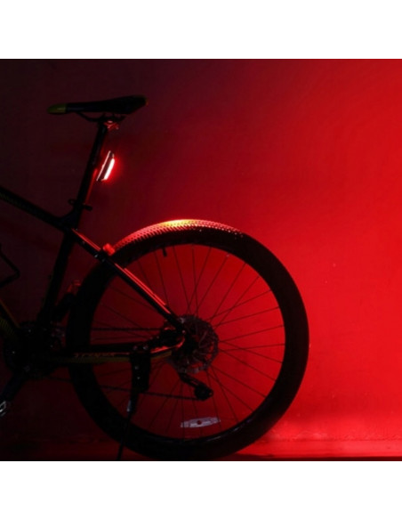 
Galinis dviračio žibintas po balneliu, raudonas, atsparus vandeniui, USB-A
