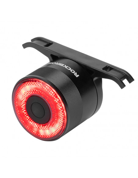 
Raudonas galinis dviračio žibintas, STOP sistema, keturi veikimo režimai
