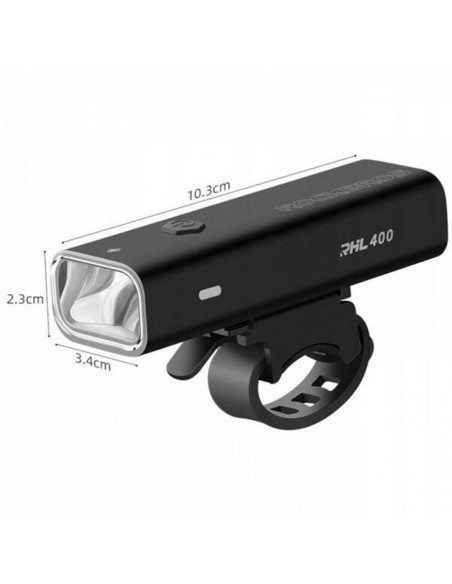 
Priekinis dviračio žibintas 400 lm + micro USB laidas 4 veikimo režimai
