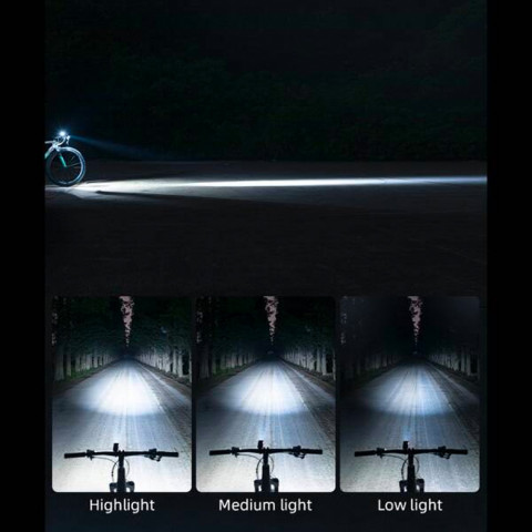 
Priekinis dviračio žibintas 400 lm + micro USB laidas 4 veikimo režimai
