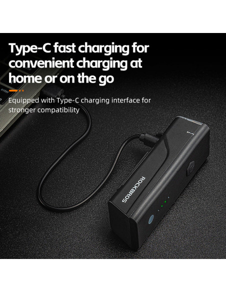 
Priekinis dviračio žibintas 260 lm + USB-C laidas 4 veikimo režimai
