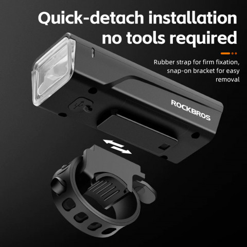 
Priekinis dviračio žibintas 260 lm + USB-C laidas 4 veikimo režimai
