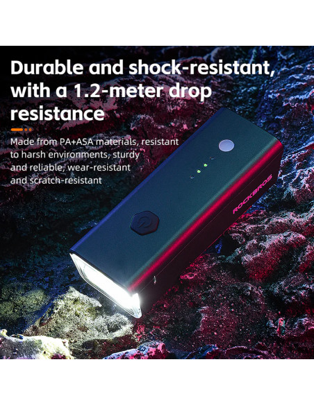 
Priekinis dviračio žibintas 260 lm + USB-C laidas 4 veikimo režimai
