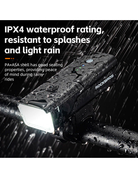 
Priekinis dviračio žibintas 260 lm + USB-C laidas 4 veikimo režimai
