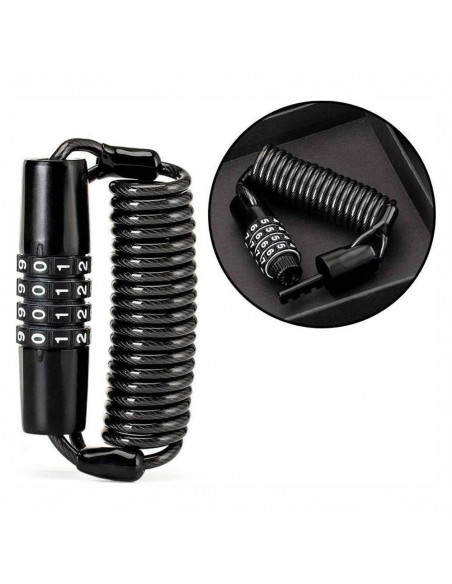 
Dviračio spyna su kodine spyna ir virve 1,5 m - juoda
