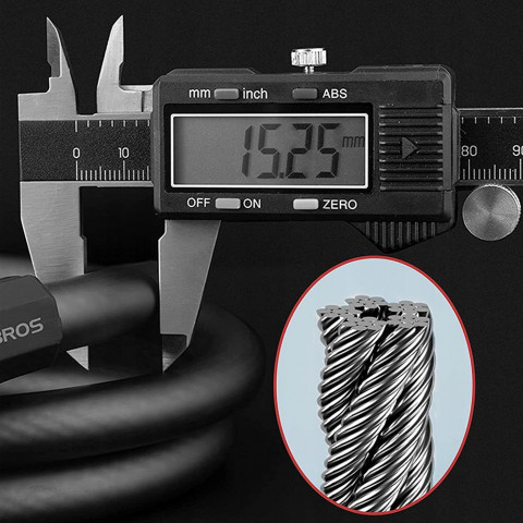 
Dviračio spyna su 5 skaitmenų kodine spyna ir 1,8 m virve – juoda
