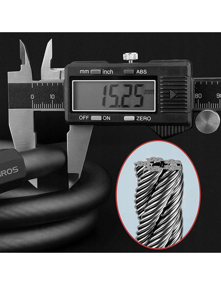 
Dviračio spyna su 5 skaitmenų kodine spyna ir 1,8 m virve – juoda
