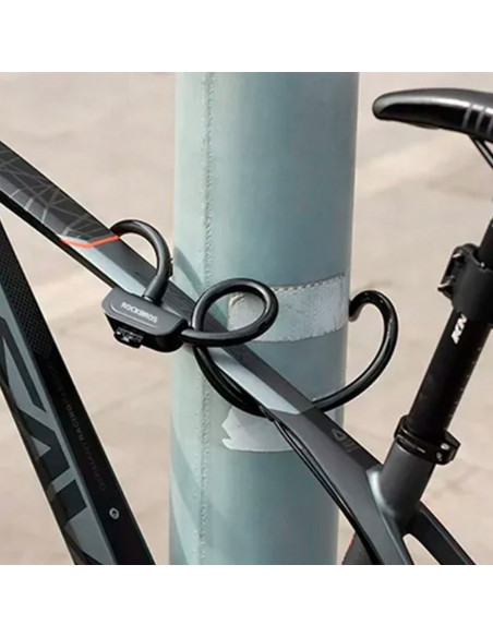 
Dviračio spyna su raktu ir virve 1,1 m - juoda
