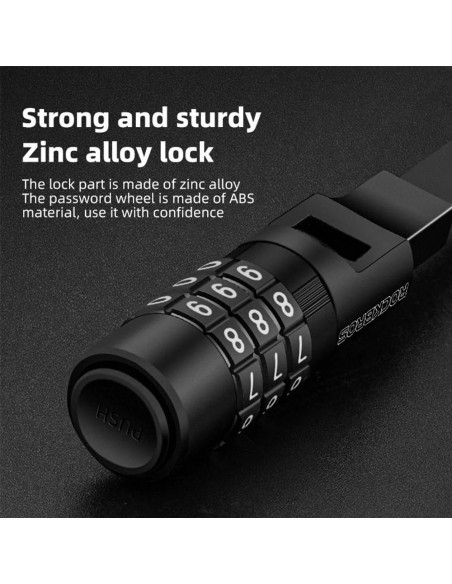 
Dviračio šalmo spyna su kodine spyna 0,5 m - juoda
