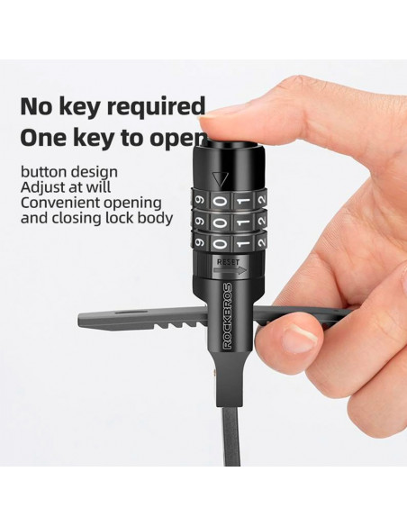 
Dviračio šalmo spyna su kodine spyna 0,5 m - juoda
