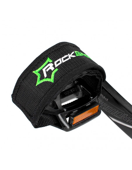 
Lengvi ir patvarūs dviračio pedalų dirželiai – juodi
