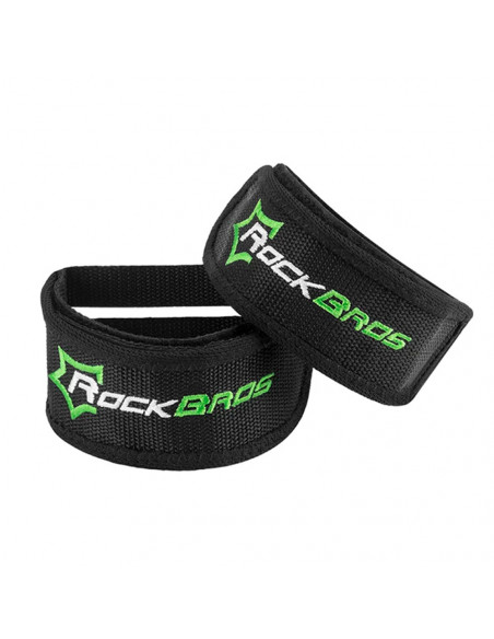 
Lengvi ir patvarūs dviračio pedalų dirželiai – juodi
