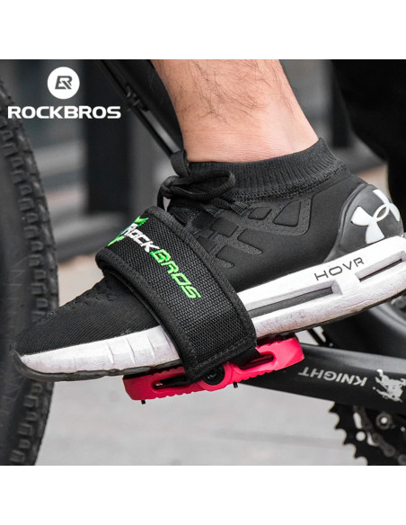 
Lengvi ir patvarūs dviračio pedalų dirželiai – juodi
