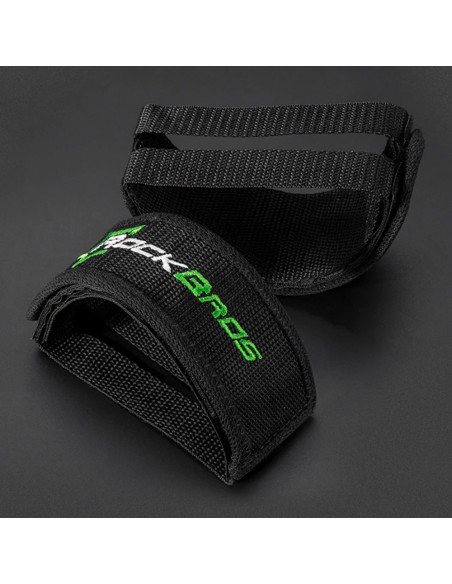 
Lengvi ir patvarūs dviračio pedalų dirželiai – juodi
