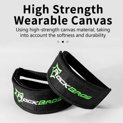 
Lengvi ir patvarūs dviračio pedalų dirželiai – juodi
