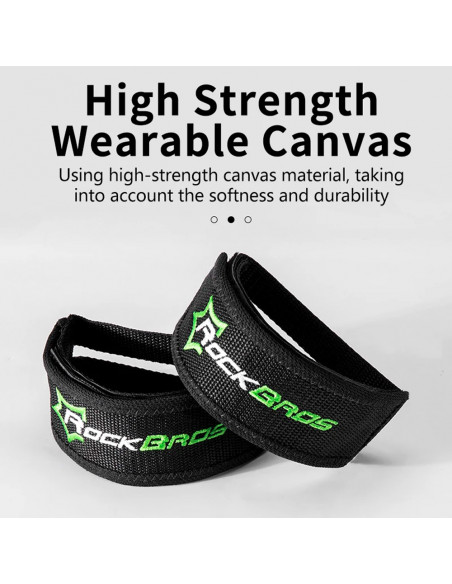 
Lengvi ir patvarūs dviračio pedalų dirželiai – juodi
