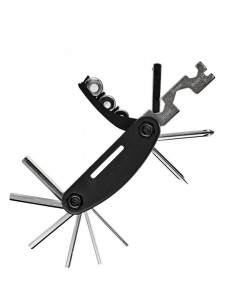 
16 viename daugiafunkcis dviračių remonto įrankis – juodas
