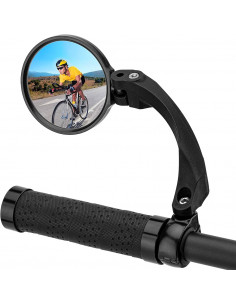 
Apvalus galinio vaizdo dviračio veidrodėlis, kairysis – juodas
