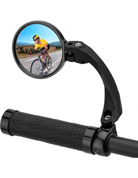 
Apvalus galinio vaizdo dviračio veidrodėlis, kairysis – juodas
