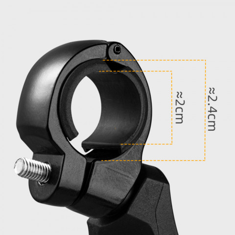 
Dešinysis apvalus galinio vaizdo dviračio veidrodėlis – juodas
