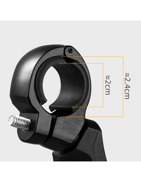 
Dešinysis apvalus galinio vaizdo dviračio veidrodėlis – juodas
