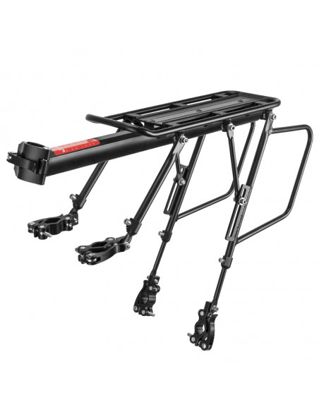 
Patvarus dviračių stovas su lentynos ir balnelio funkcija bei LED galiniu žibintu, juodas
