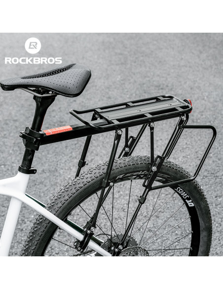 
Patvarus dviračių stovas su lentynos ir balnelio funkcija bei LED galiniu žibintu, juodas
