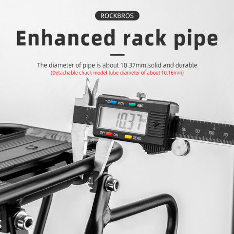 
Patvarus dviračių stovas su lentynos ir balnelio funkcija bei LED galiniu žibintu, juodas
